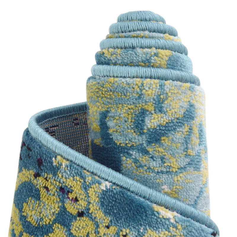 Ankara Elegance Collection Area Rug - Pamukkale Rectangle Blue lifestyle 13