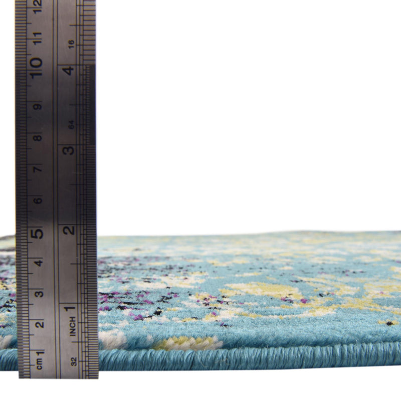 Ankara Elegance Collection Area Rug - Pamukkale Runner Blue lifestyle 31