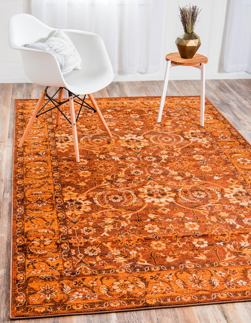 Ankara Elegance Collection Area Rug - Bodrum Rectangle Chocolate Brown lifestyle 5