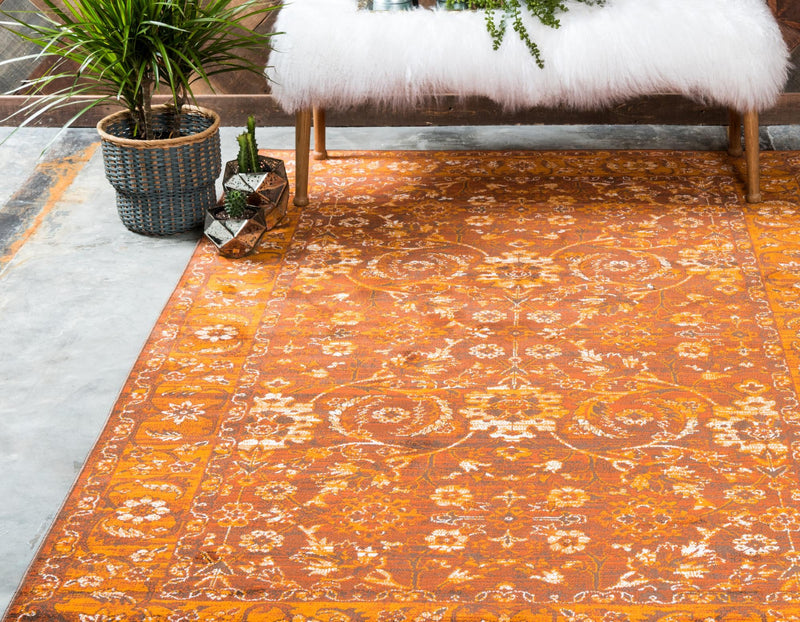 Ankara Elegance Collection Area Rug - Bodrum Rectangle Chocolate Brown lifestyle 6