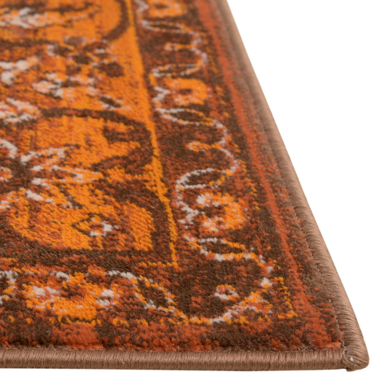 Ankara Elegance Collection Area Rug - Bodrum Rectangle Chocolate Brown lifestyle 12