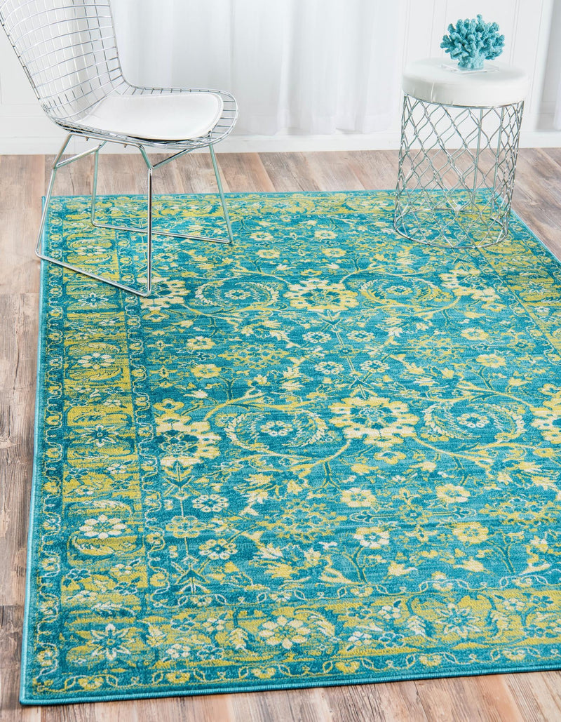 Ankara Elegance Collection Area Rug - Bodrum Rectangle Blue lifestyle 4