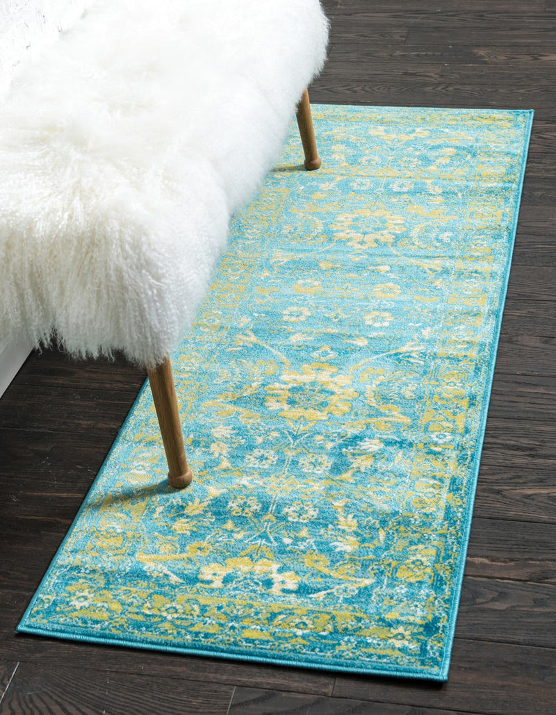 Ankara Elegance Collection Area Rug - Bodrum Runner Blue lifestyle 21