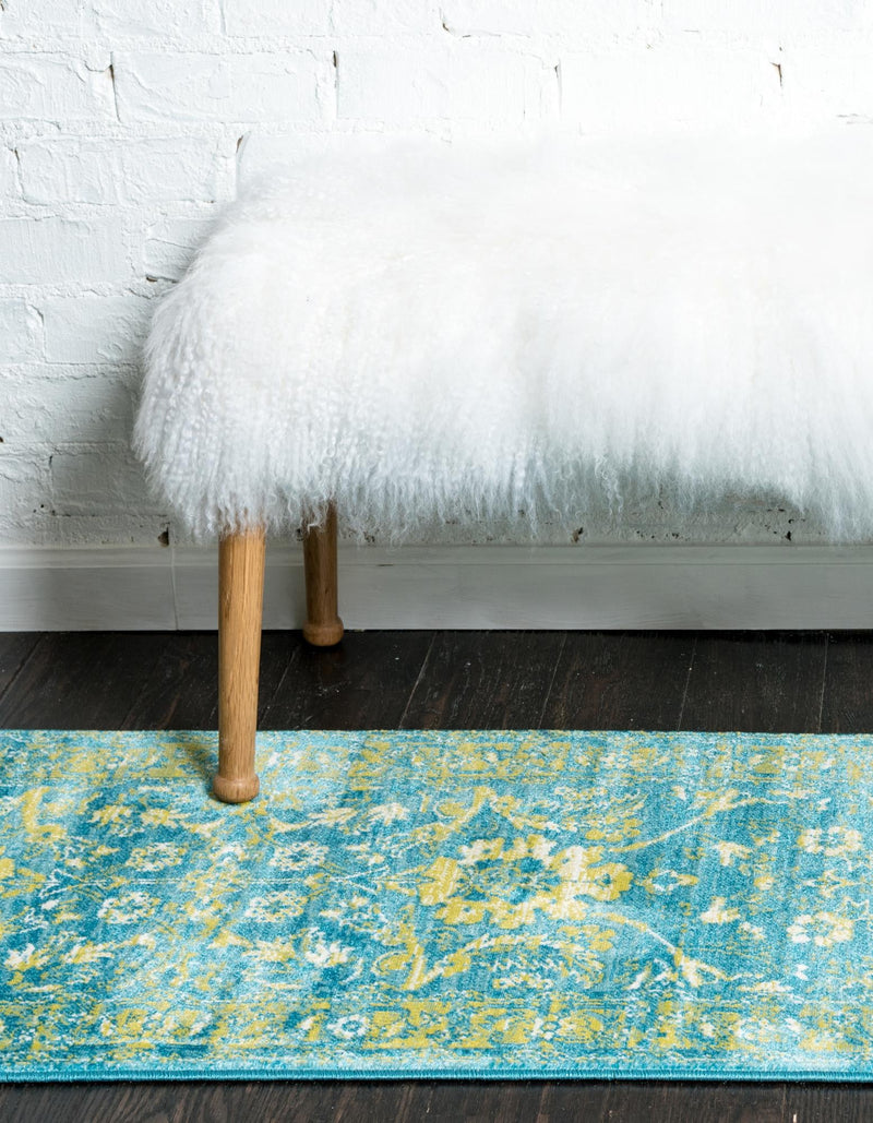 Ankara Elegance Collection Area Rug - Bodrum Runner Blue lifestyle 22