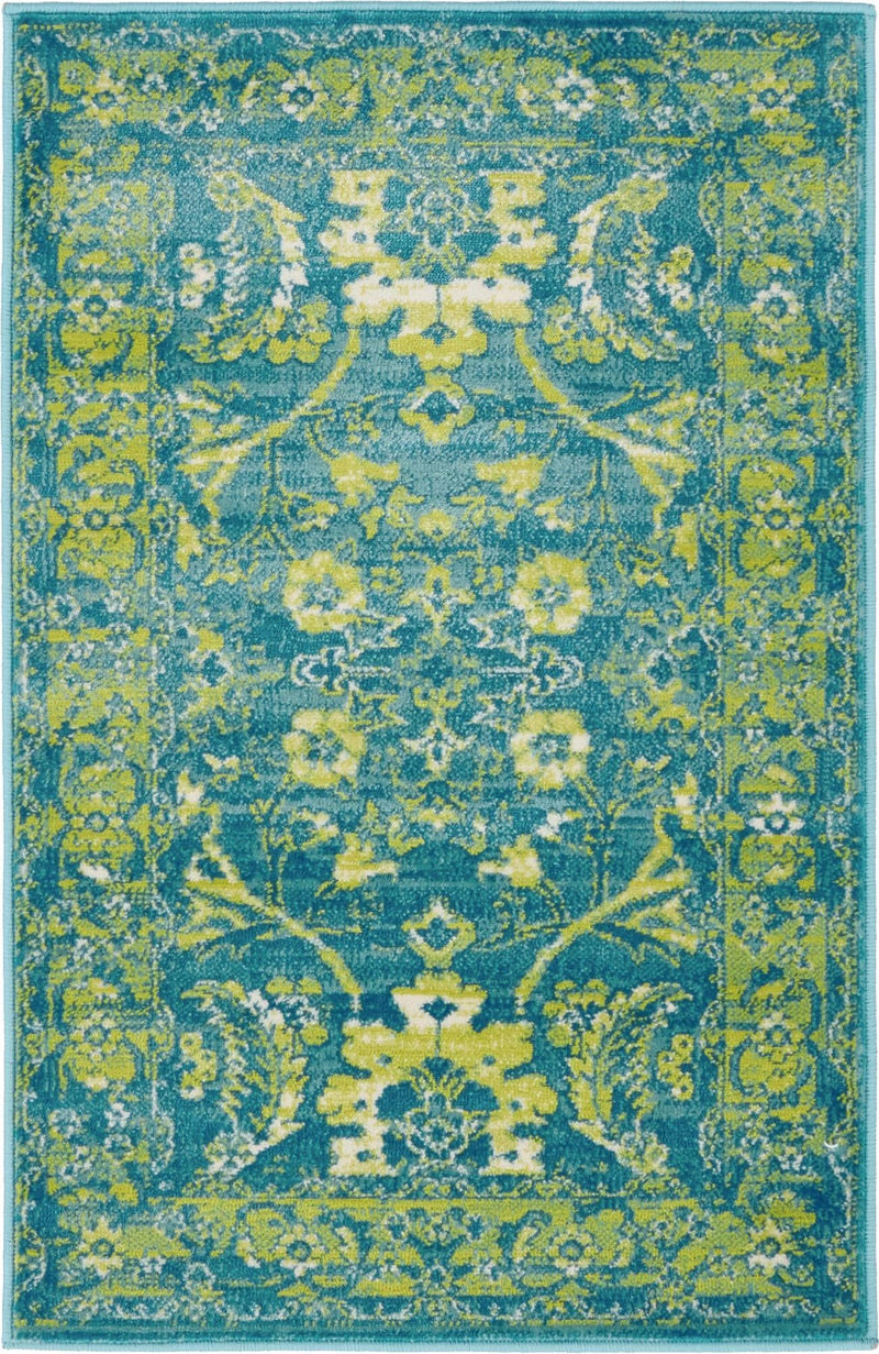 Ankara Elegance Collection Area Rug - Bodrum Rectangle Blue lifestyle 2