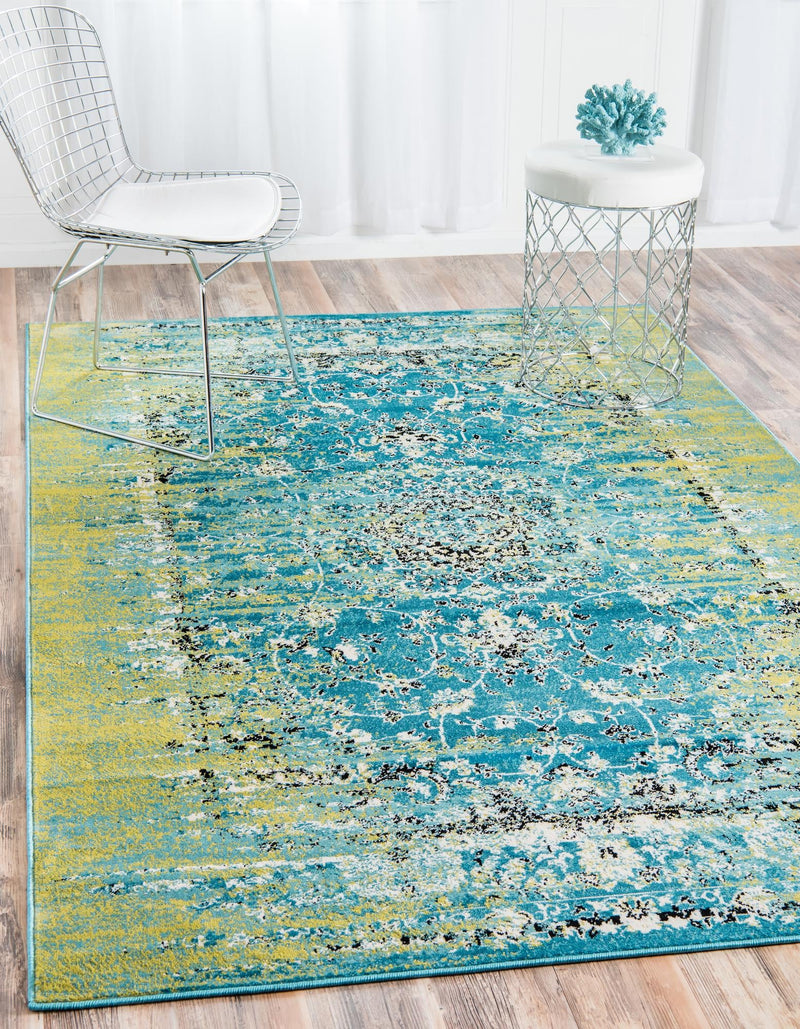 Ankara Elegance Collection Area Rug - Antalya Rectangle Blue lifestyle 3