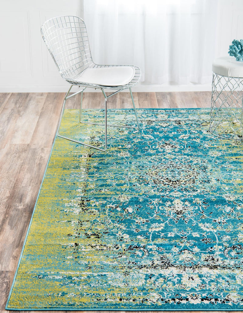 Ankara Elegance Collection Area Rug - Antalya Rectangle Blue lifestyle 4