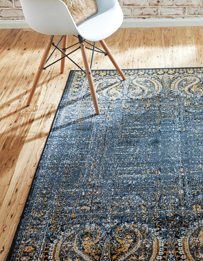 Ankara Elegance Collection Area Rug - Cappadocia Rectangle Black lifestyle 7