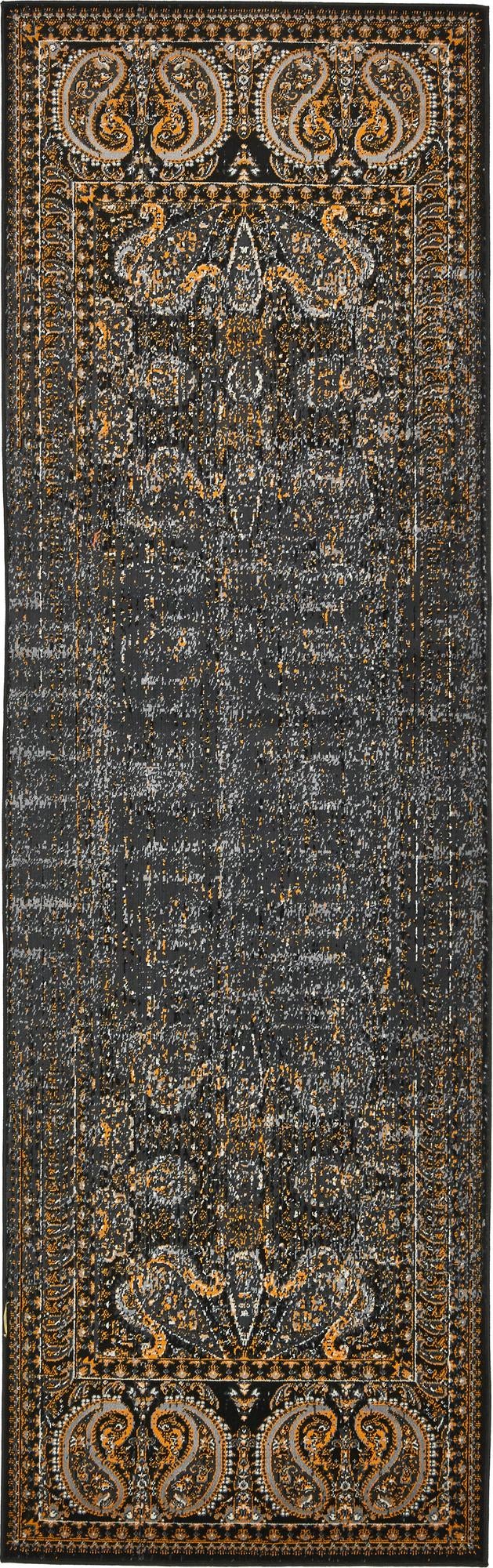 Ankara Elegance Collection Area Rug - Cappadocia Runner Black lifestyle 17