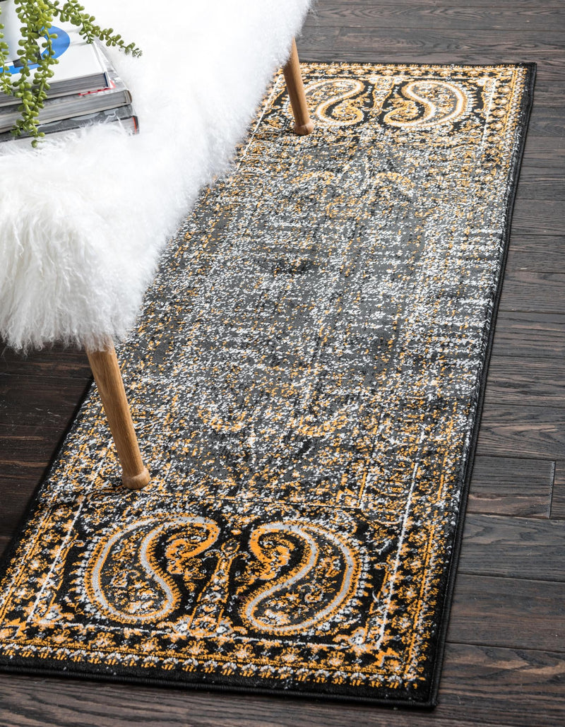 Ankara Elegance Collection Area Rug - Cappadocia Runner Black lifestyle 21