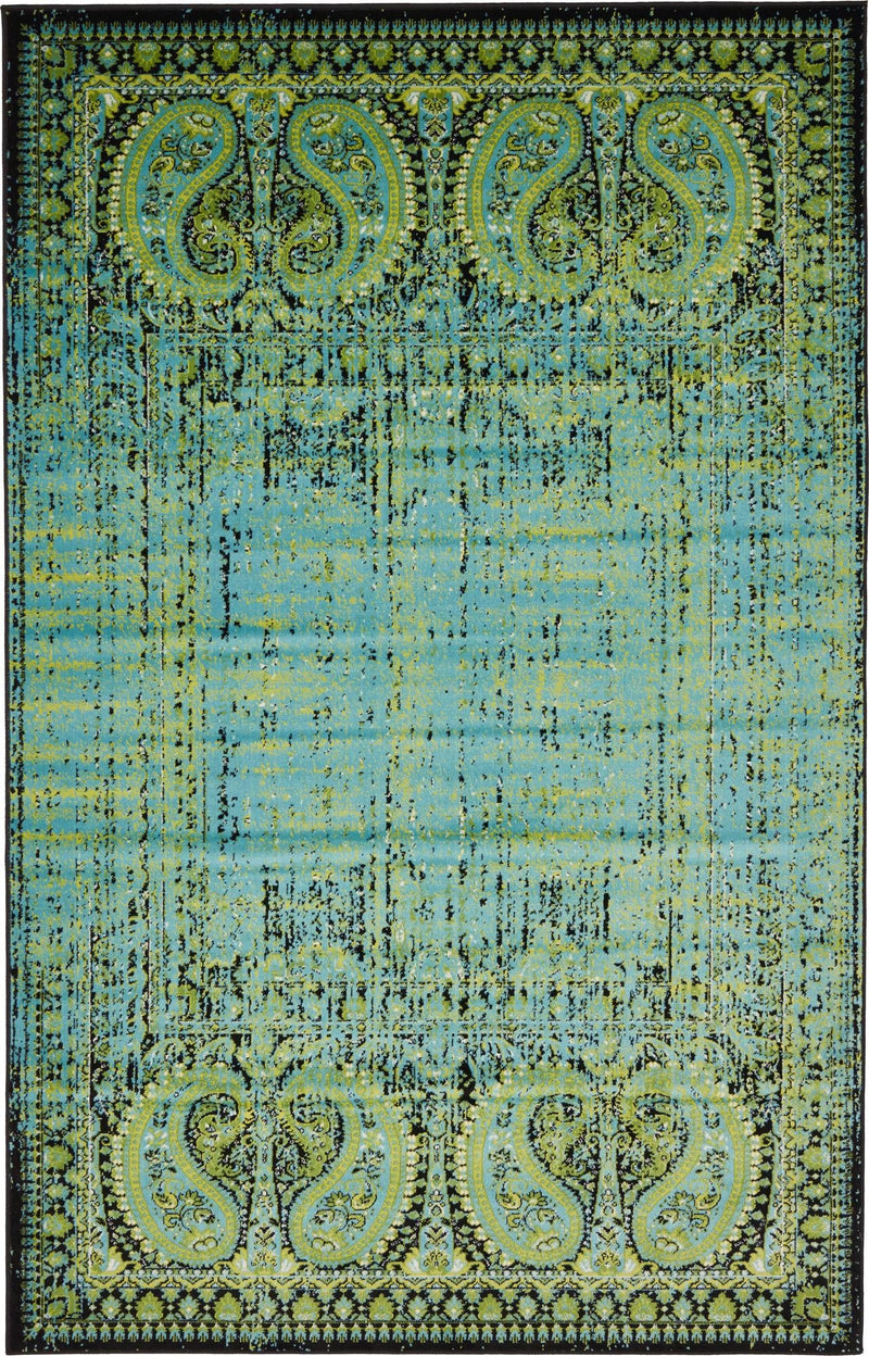 Ankara Elegance Collection Area Rug - Cappadocia Rectangle Aquamarine lifestyle 3