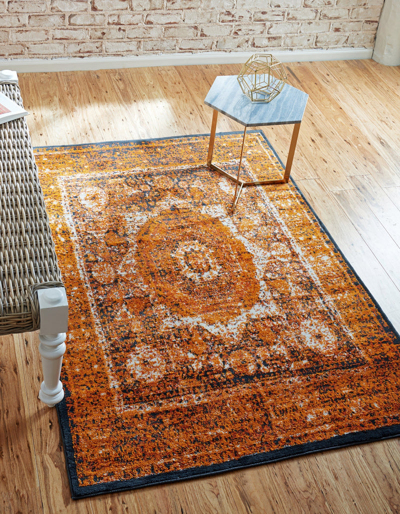 Ankara Elegance Collection Area Rug - Konya (Yellow) Rectangle Yellow lifestyle 2