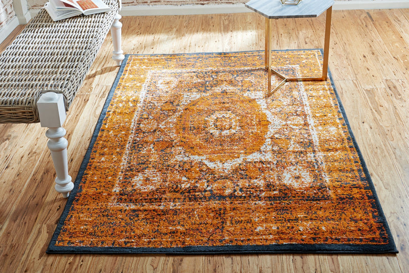 Ankara Elegance Collection Area Rug - Konya (Yellow) Rectangle Yellow lifestyle 4