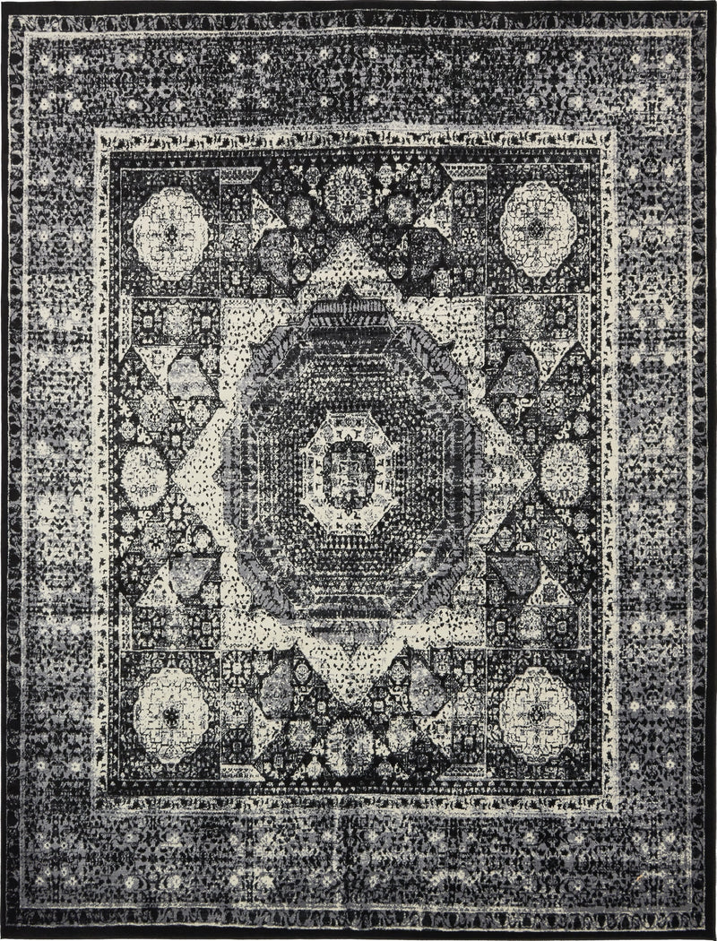 Ankara Elegance Collection Area Rug - Konya (Light Gray) Rectangle Light Gray Main
