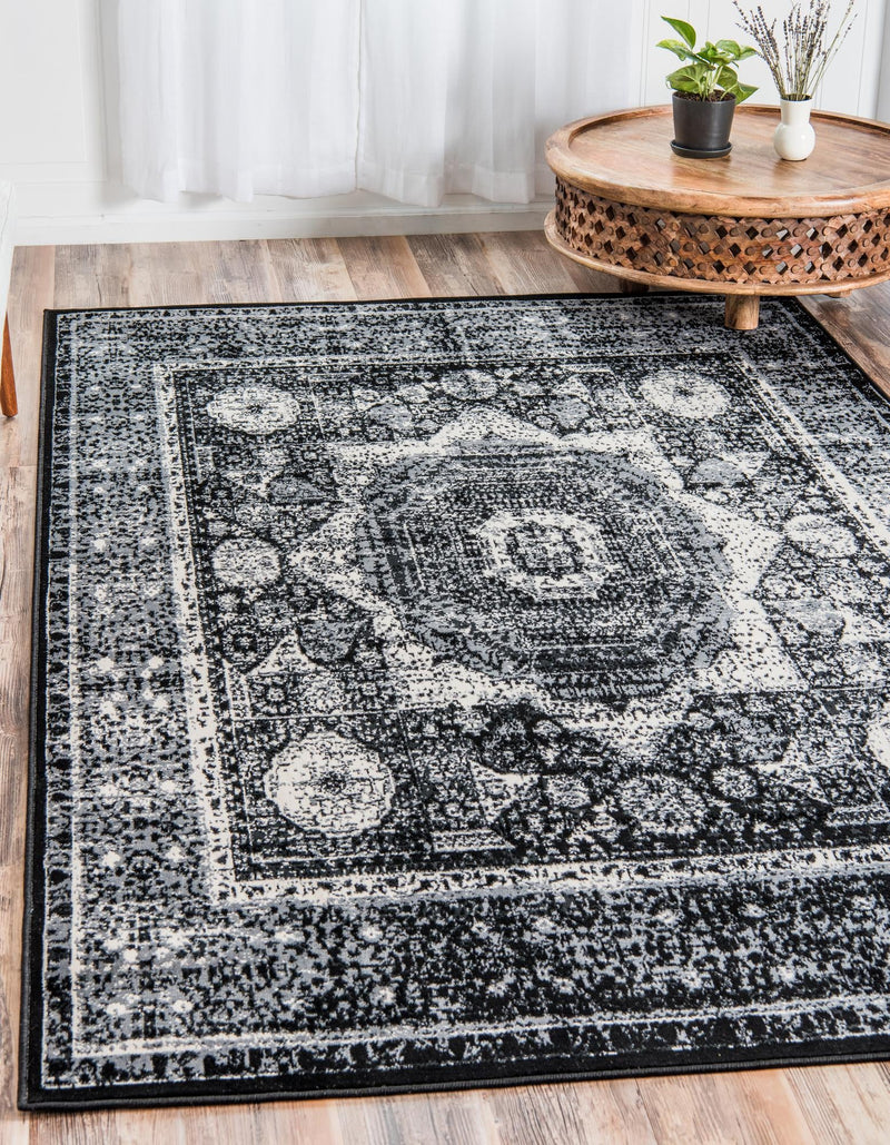 Ankara Elegance Collection Area Rug - Konya (Light Gray) Rectangle Light Gray lifestyle 2