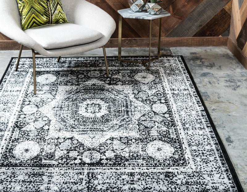 Ankara Elegance Collection Area Rug - Konya (Light Gray) Rectangle Light Gray lifestyle 5