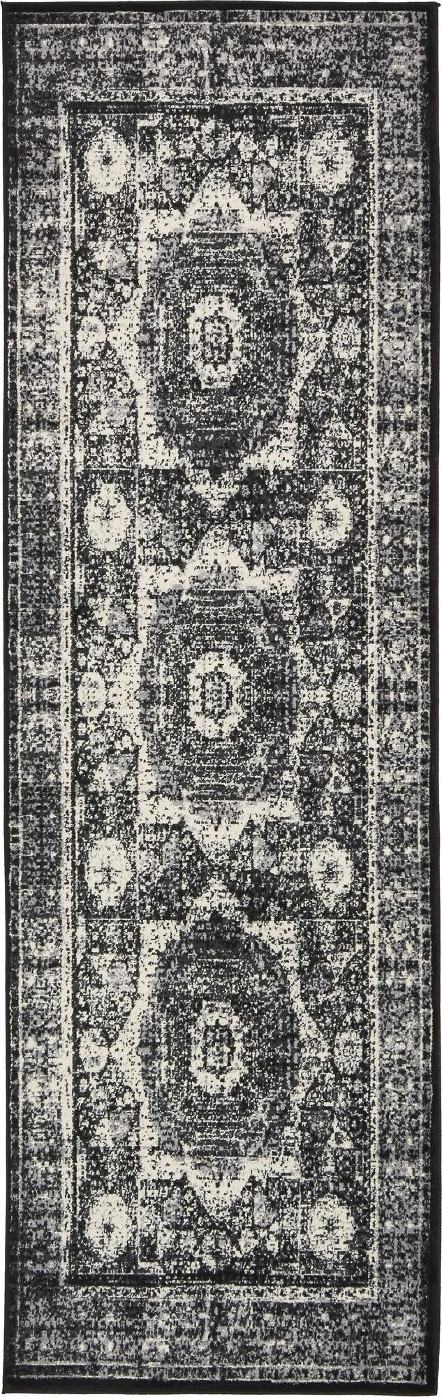 Ankara Elegance Collection Area Rug - Konya (Light Gray) Runner Light Gray lifestyle 5