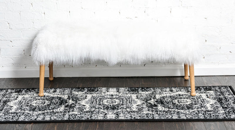 Ankara Elegance Collection Area Rug - Konya (Light Gray) Runner Light Gray lifestyle 8
