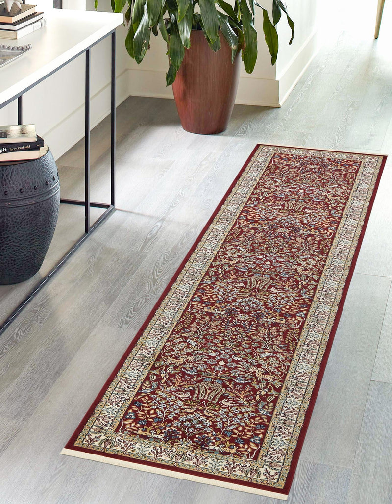 Persian Elegance Collection Area Rug - Kerman (Burgundy) Runner Burgundy lifestyle 8