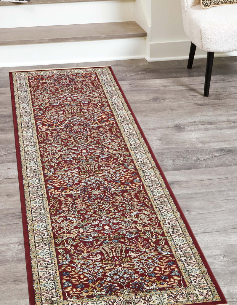 Persian Elegance Collection Area Rug - Kerman (Burgundy) Runner Burgundy lifestyle 17