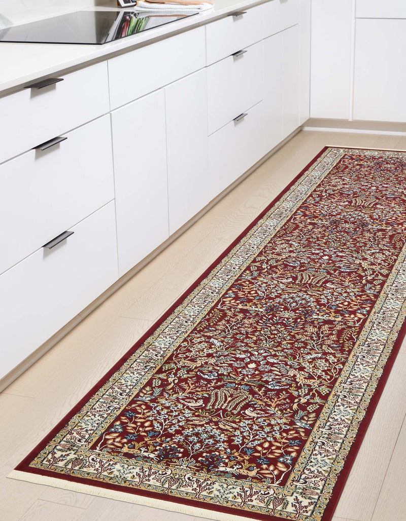 Persian Elegance Collection Area Rug - Kerman (Burgundy) Runner Burgundy lifestyle 19