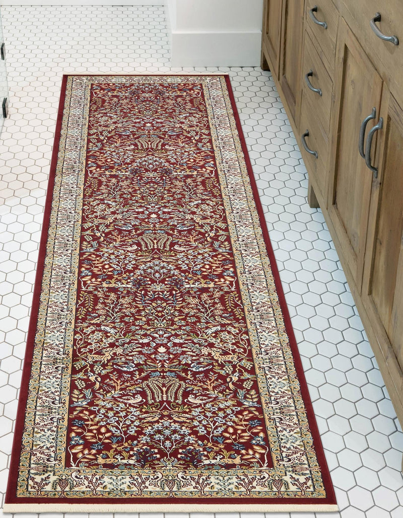 Persian Elegance Collection Area Rug - Kerman (Burgundy) Runner Burgundy lifestyle 23