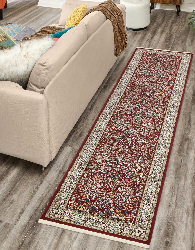 Persian Elegance Collection Area Rug - Kerman (Burgundy) Runner Burgundy lifestyle 25