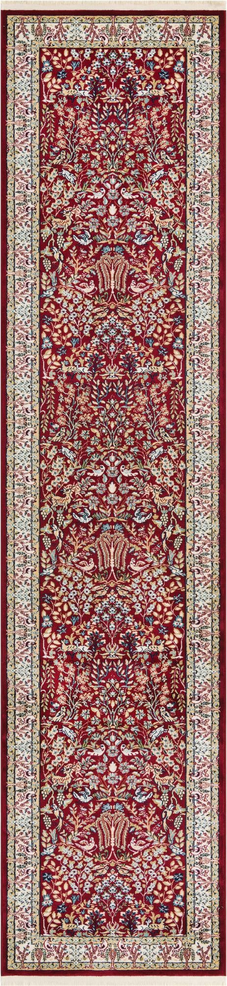 Persian Elegance Collection Area Rug - Kerman (Burgundy) Runner Burgundy lifestyle 6