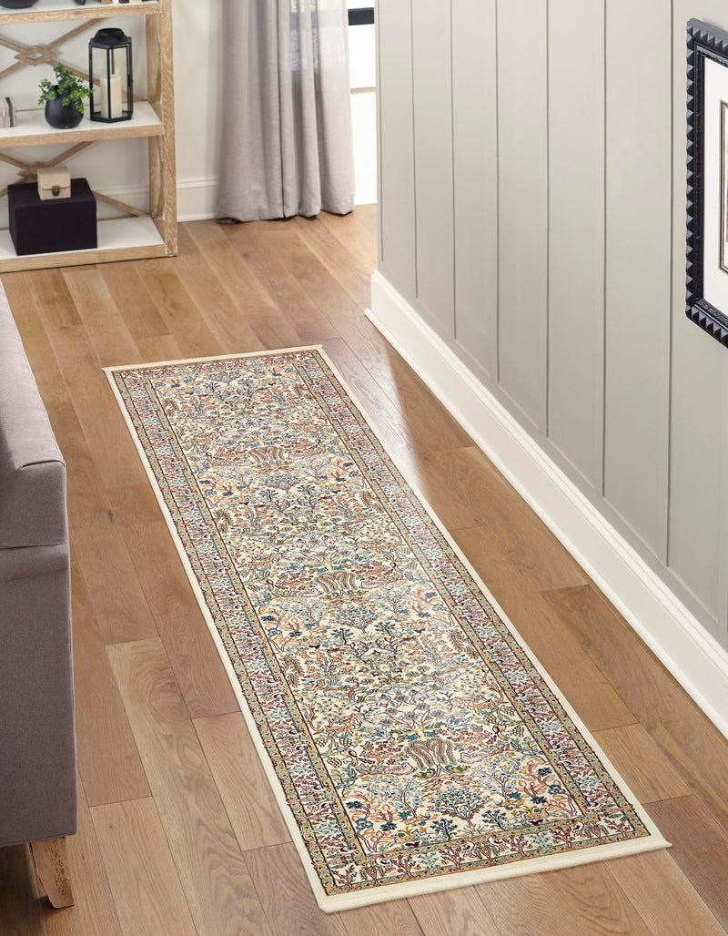 Persian Elegance Collection Area Rug - Kerman (Ivory) Runner Ivory lifestyle 4
