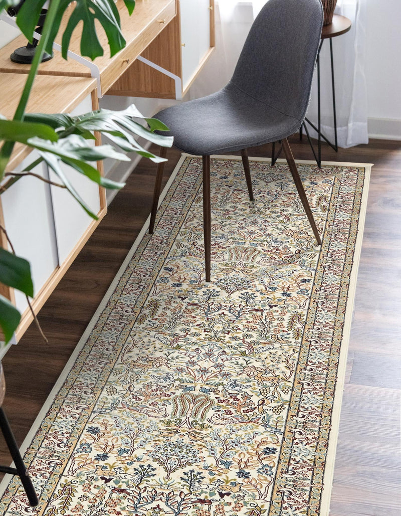 Persian Elegance Collection Area Rug - Kerman (Ivory) Runner Ivory lifestyle 6