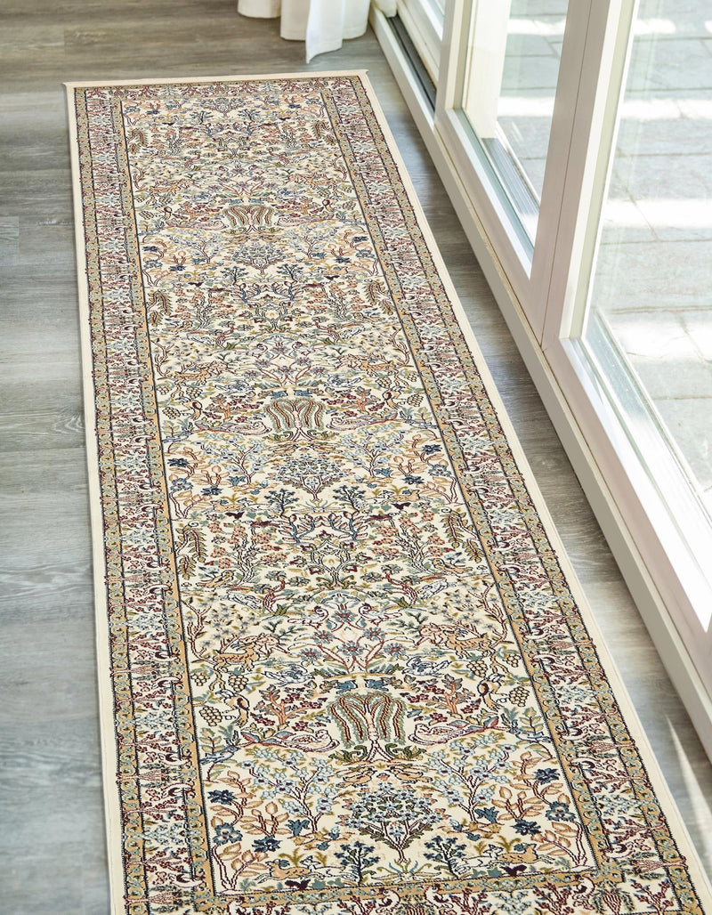 Persian Elegance Collection Area Rug - Kerman (Ivory) Runner Ivory lifestyle 15