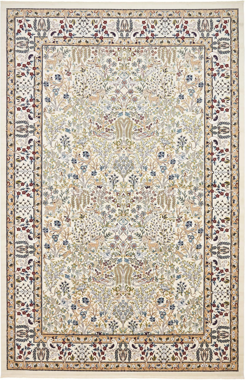 Persian Elegance Collection Area Rug - Kerman (Ivory) Rectangle Ivory lifestyle 2