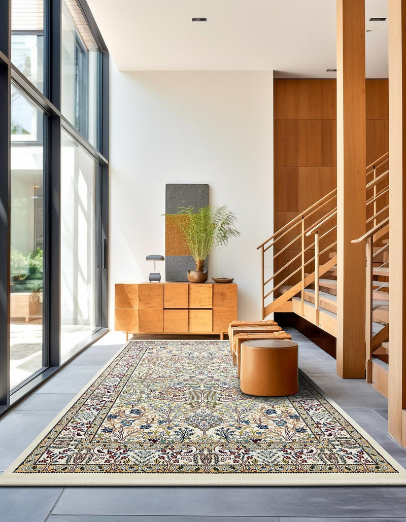 Persian Elegance Collection Area Rug - Kerman (Ivory) Rectangle Ivory lifestyle 3