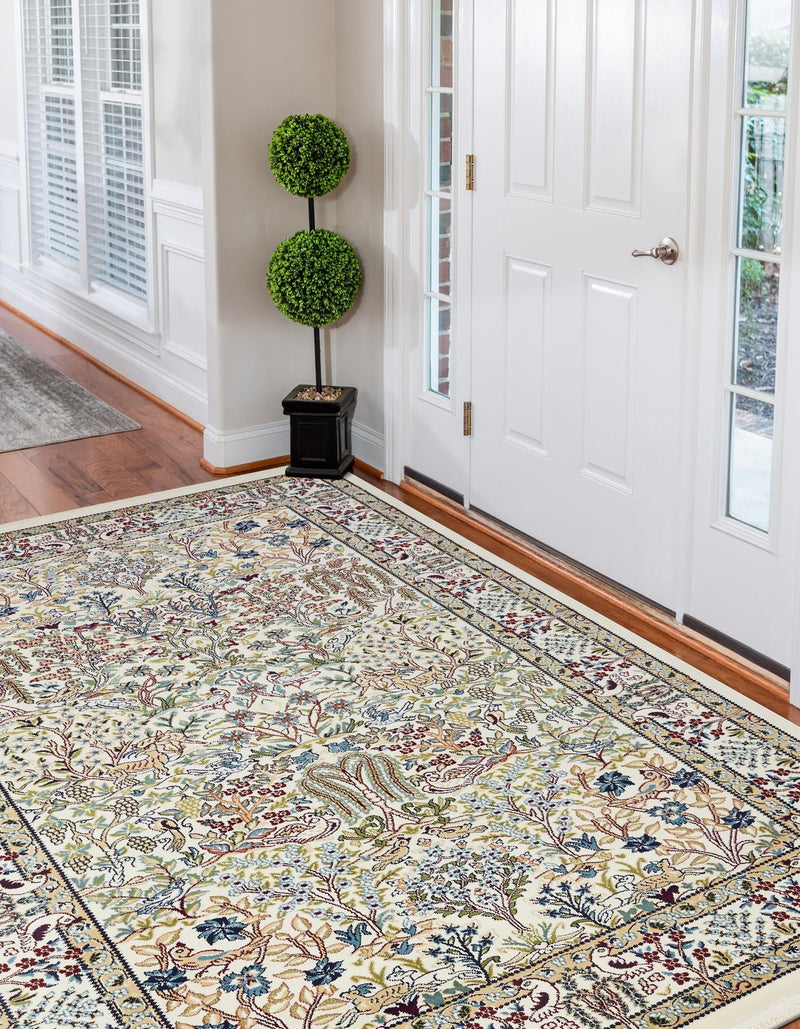 Persian Elegance Collection Area Rug - Kerman (Ivory) Rectangle Ivory lifestyle 7