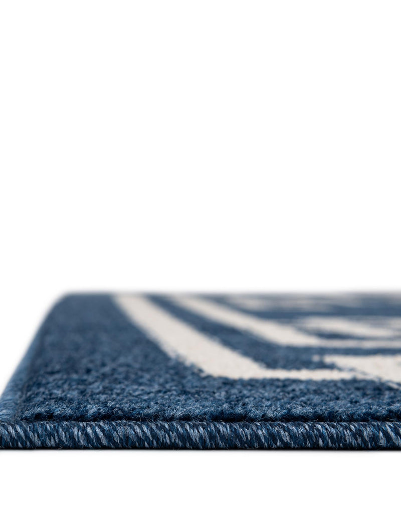 Aegean Labyrinth Collection Area Rug - Rhodes Rectangle Dark Blue lifestyle 19