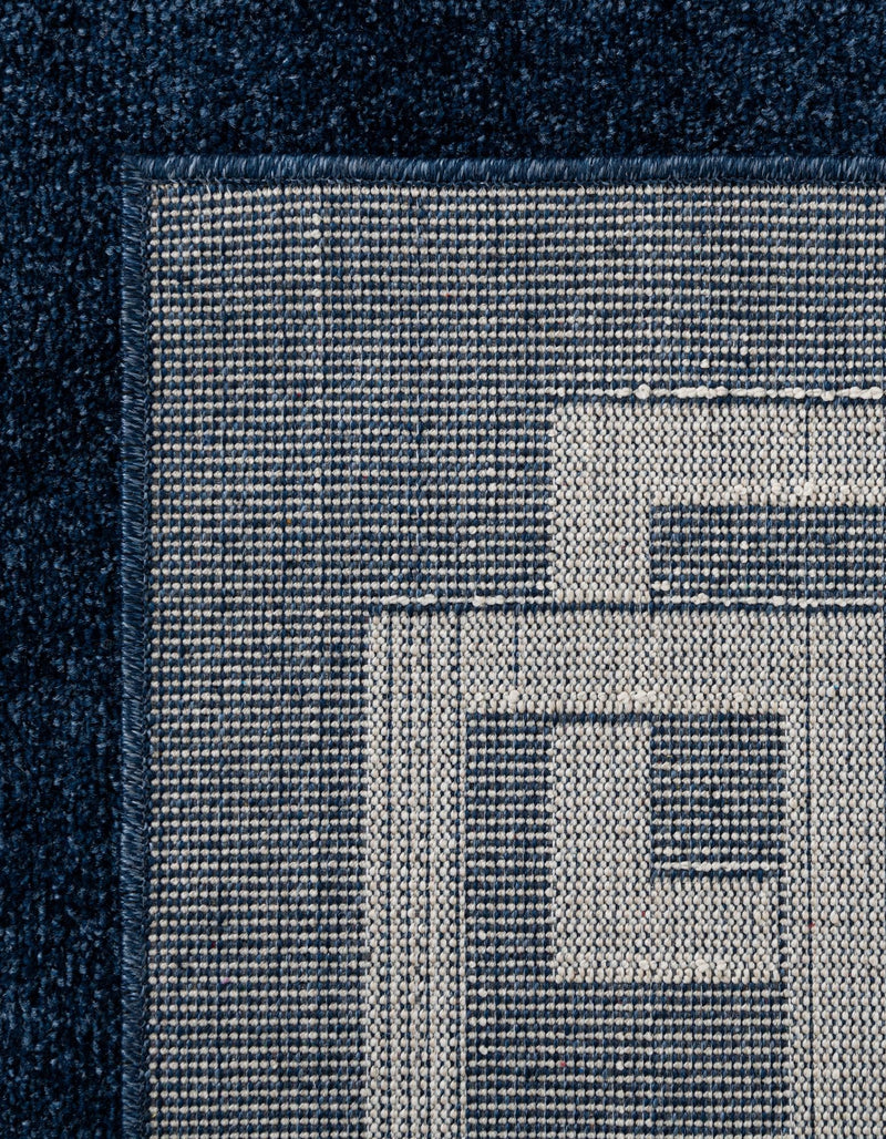 Aegean Labyrinth Collection Area Rug - Rhodes Rectangle Dark Blue lifestyle 25