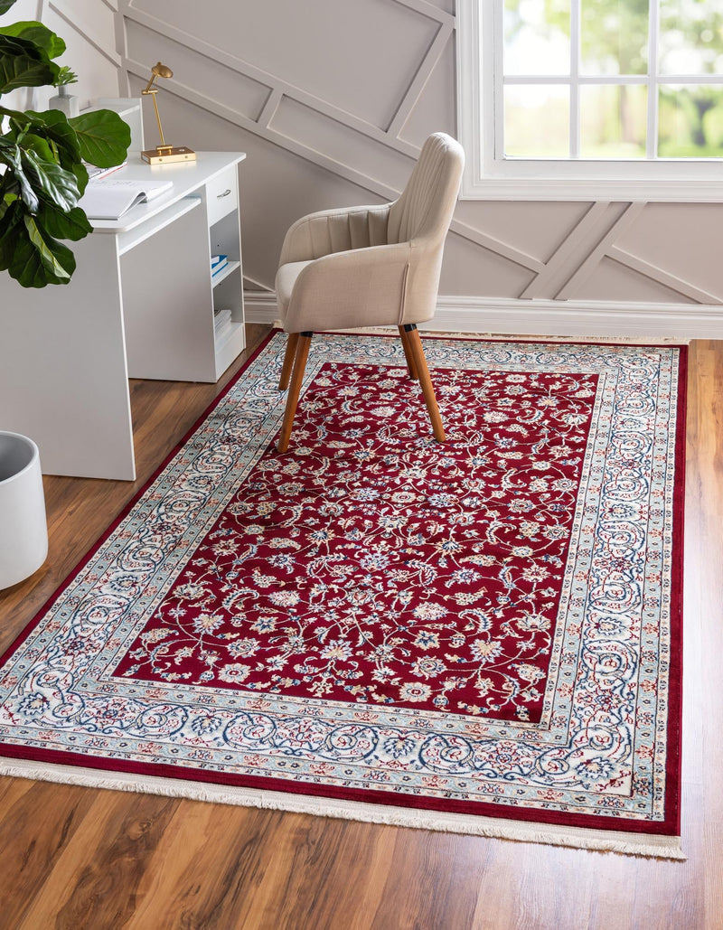 Persian Elegance Collection Area Rug - Ardabil Rectangle Burgundy lifestyle 7