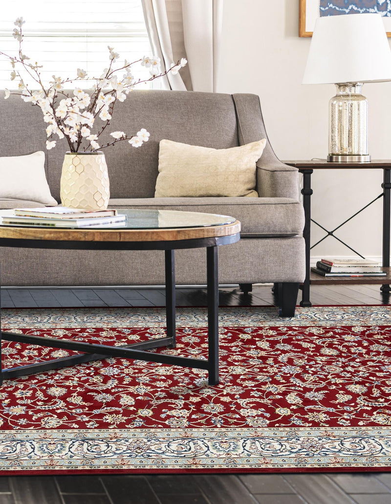 Persian Elegance Collection Area Rug - Ardabil Rectangle Burgundy lifestyle 19