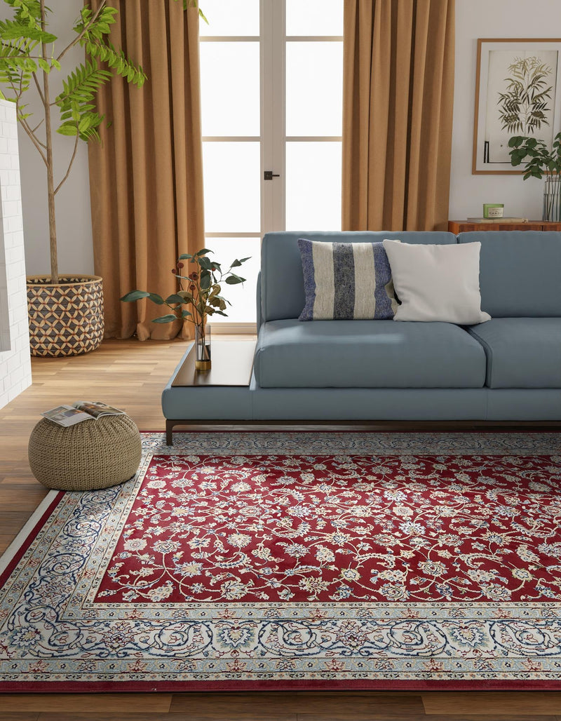 Persian Elegance Collection Area Rug - Ardabil Rectangle Burgundy lifestyle 31