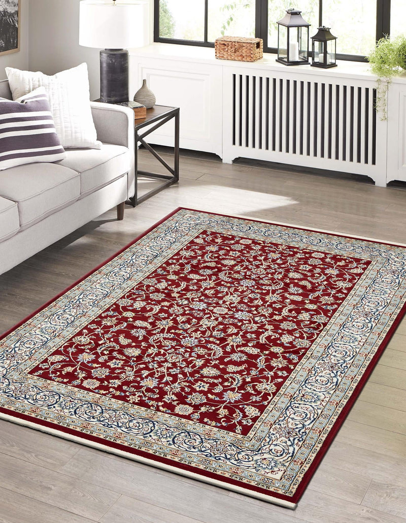 Persian Elegance Collection Area Rug - Ardabil Rectangle Burgundy lifestyle 49