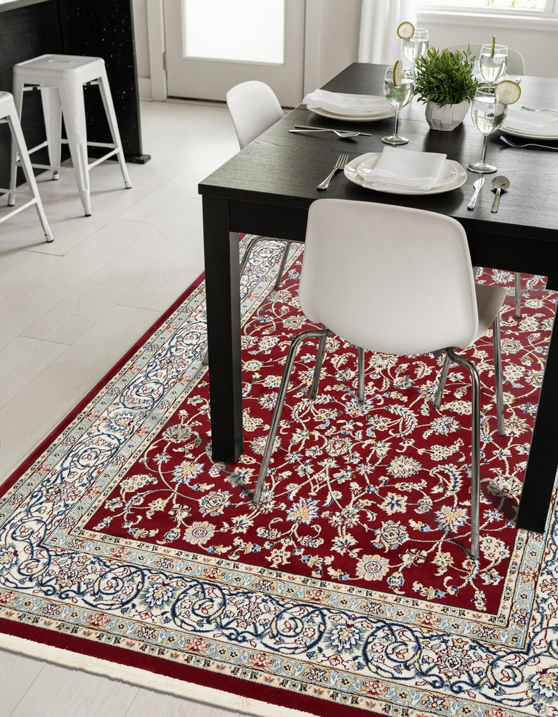 Persian Elegance Collection Area Rug - Ardabil Rectangle Burgundy lifestyle 59