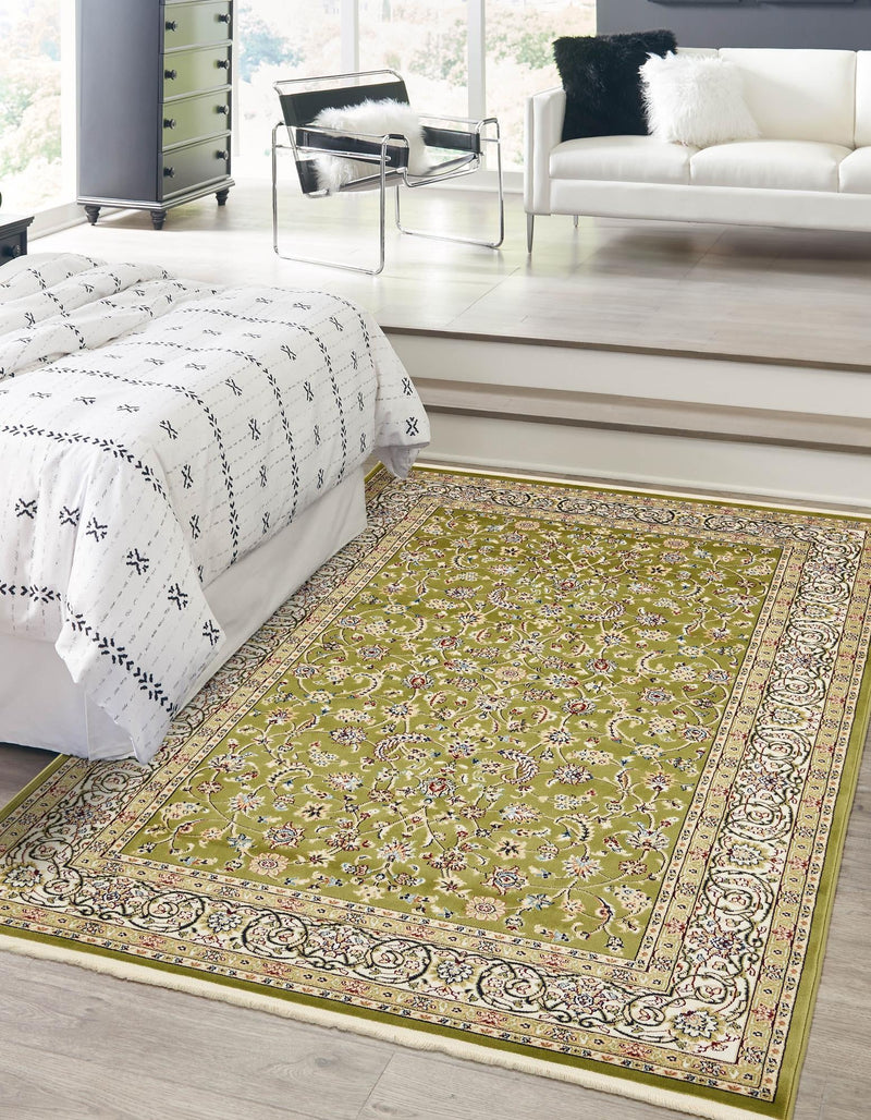 Persian Elegance Collection Area Rug - Ardabil Rectangle Green lifestyle 8