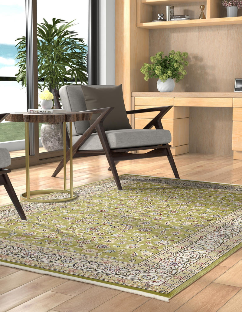 Persian Elegance Collection Area Rug - Ardabil Rectangle Green lifestyle 26