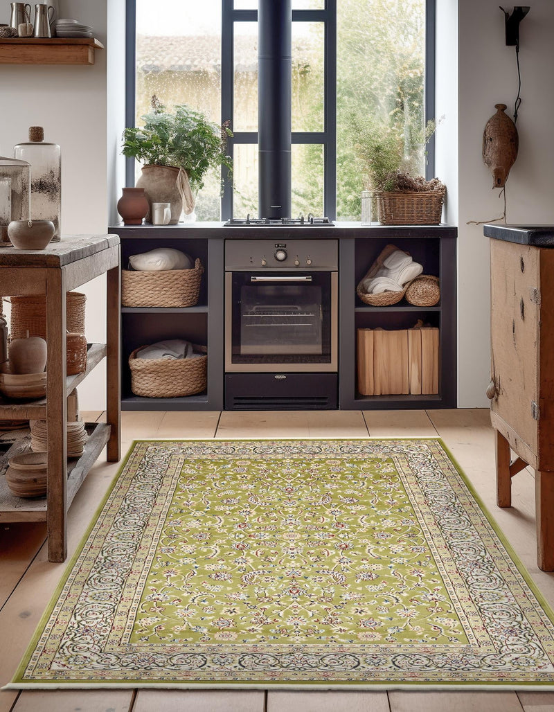 Persian Elegance Collection Area Rug - Ardabil Rectangle Green lifestyle 38