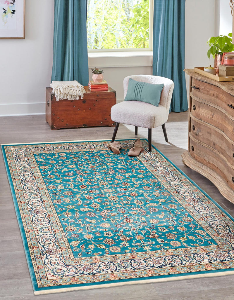 Persian Elegance Collection Area Rug - Ardabil Rectangle Blue lifestyle 9