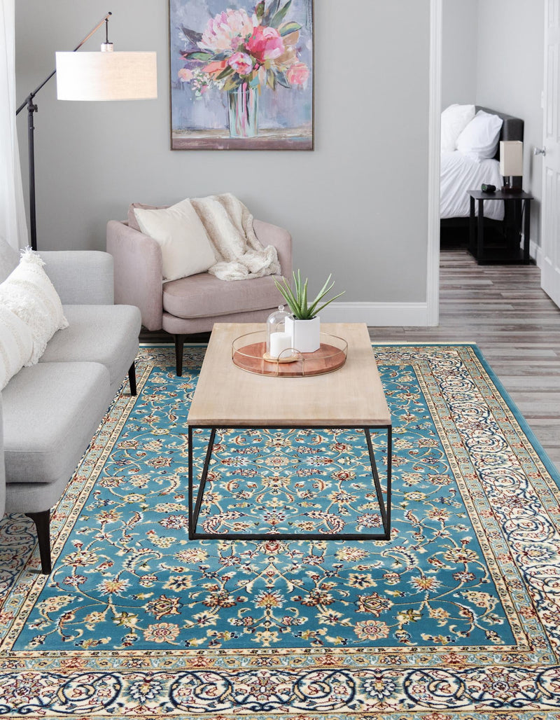Persian Elegance Collection Area Rug - Ardabil Rectangle Blue lifestyle 15