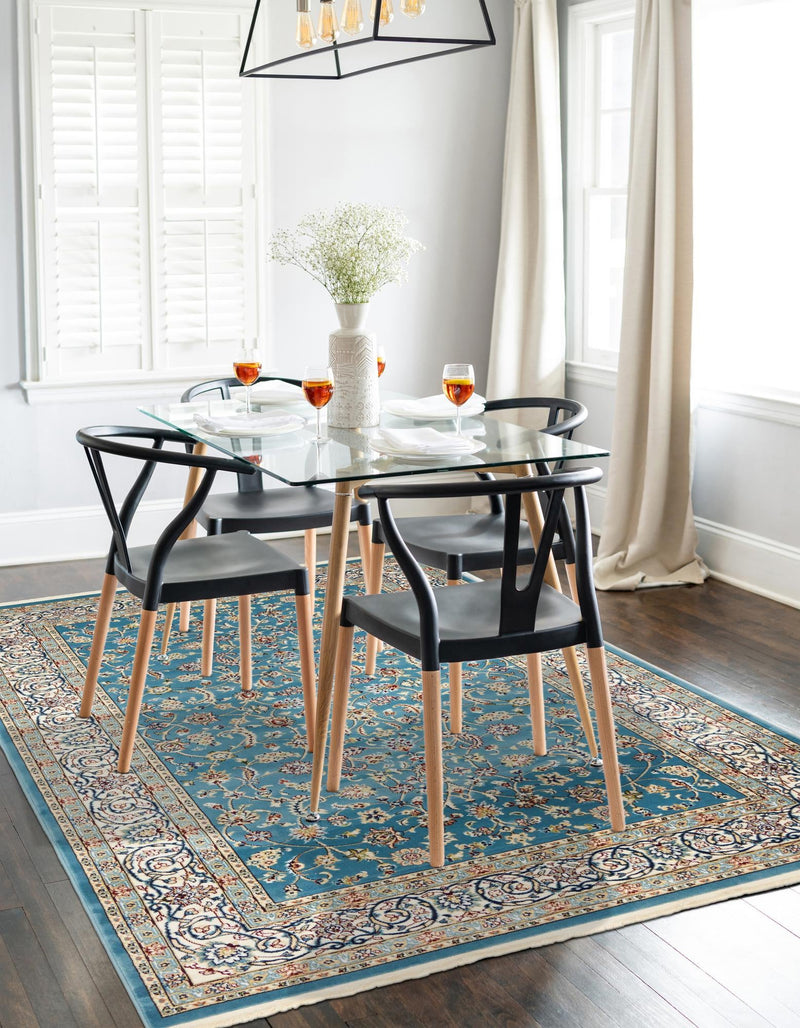 Persian Elegance Collection Area Rug - Ardabil Rectangle Blue lifestyle 39