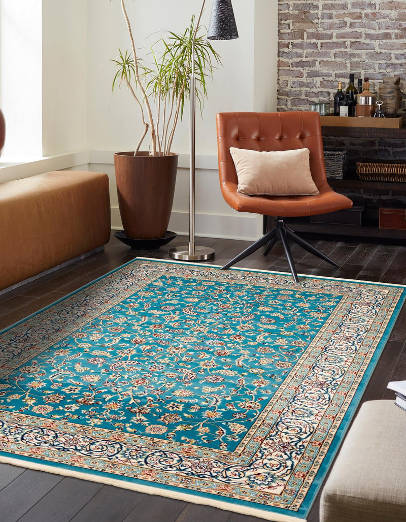 Persian Elegance Collection Area Rug - Ardabil Rectangle Blue lifestyle 57