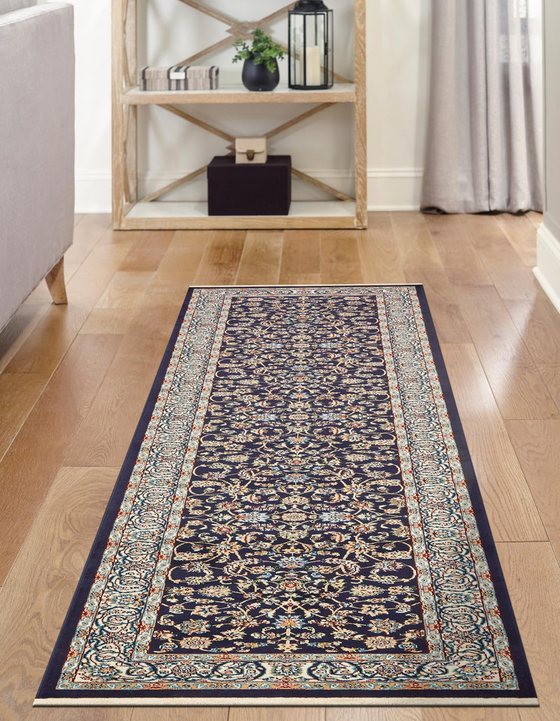 Persian Elegance Collection Area Rug - Ardabil Runner Navy Blue lifestyle 129