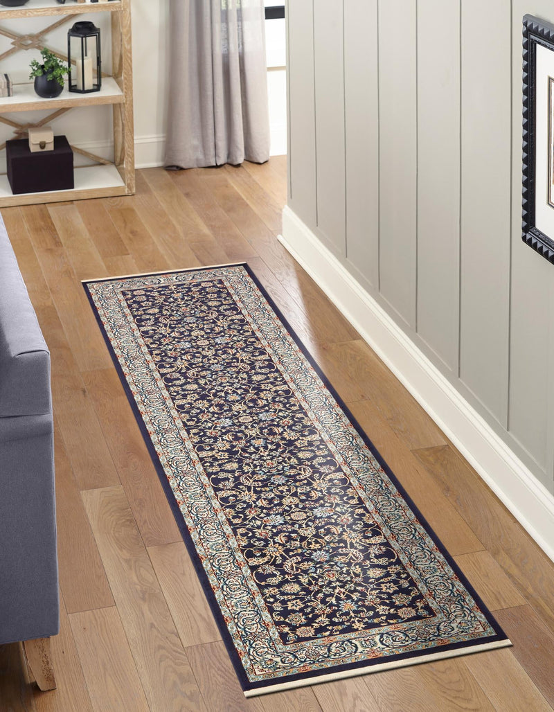 Persian Elegance Collection Area Rug - Ardabil Runner Navy Blue lifestyle 214
